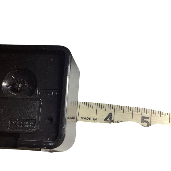 Disney Lorus Quartz Mickey Mouse Alarm Clock Black Plastic Vintage 3”x2.5” WORKS - Picture 4 of 5